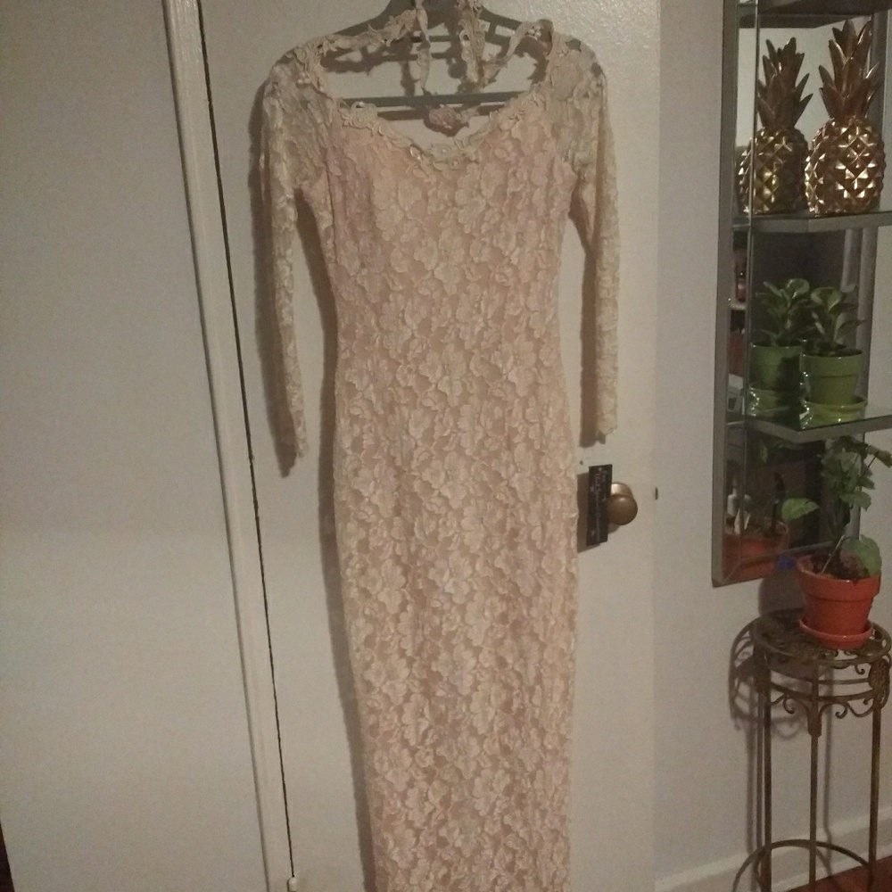 Vintage Ivory Lace Gown